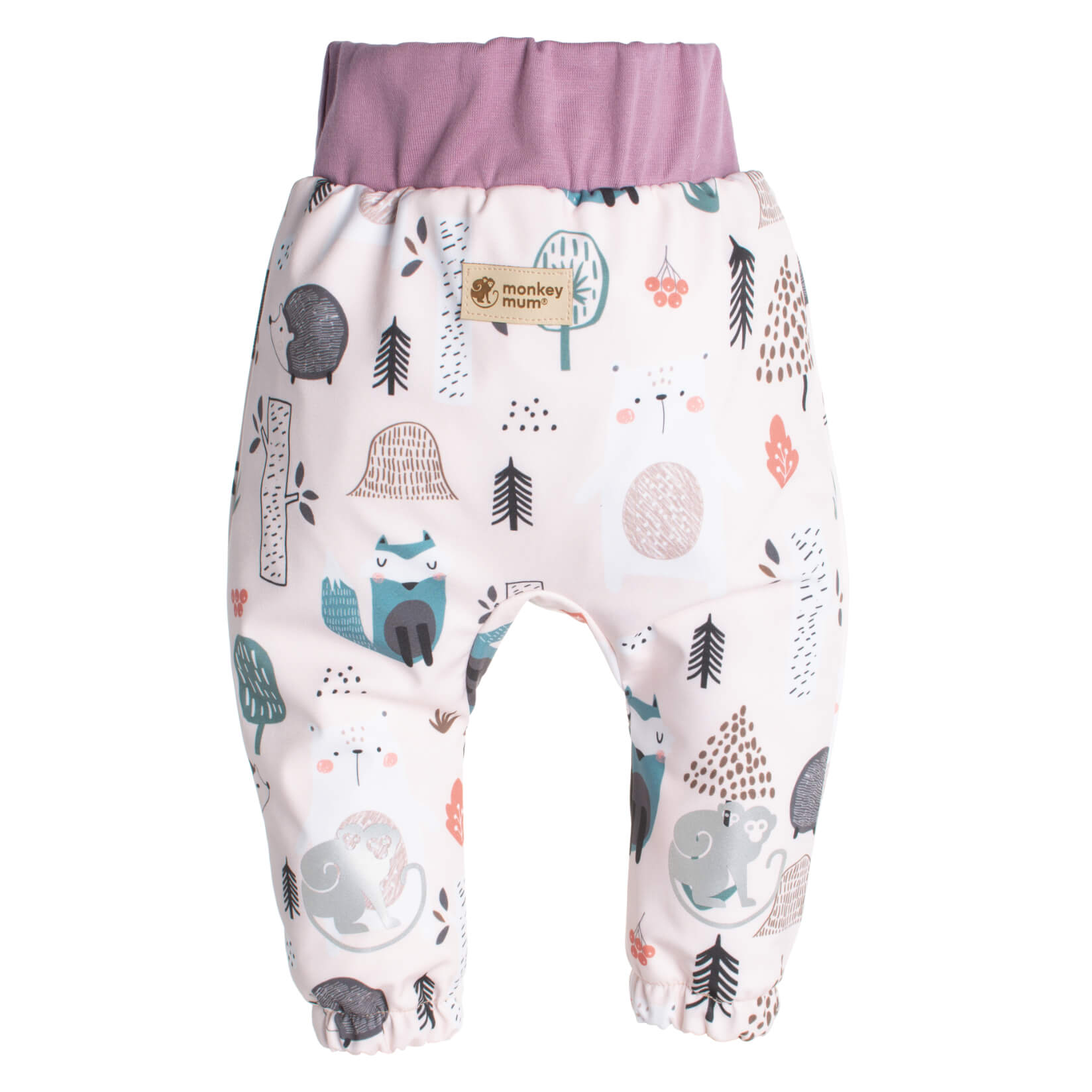 Pantalon enfant softshell avec membrane Monkey Mum® - Animaux du jour