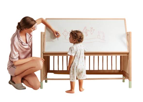 Lit bébé 3 en 1 - Massif - 120x60 cm