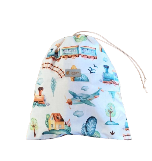 Sac en tissu Monkey Mum® - Petit train