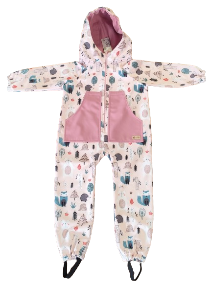 Monkey Mum® Combinaison softshell avec membrane – Animaux du jour - taille 98/104, 110/116