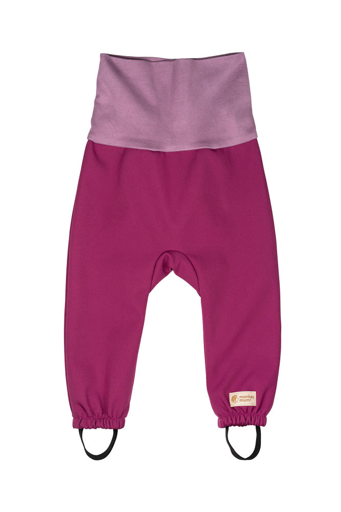 Pantalon softshell évolutif pour enfant avec membrane Monkey Mum® - Framboise juteuse