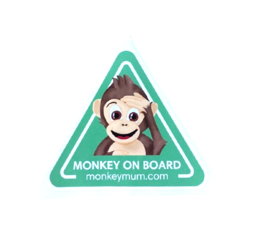 Autocollant pour voiture Monkey Mum® - Vert