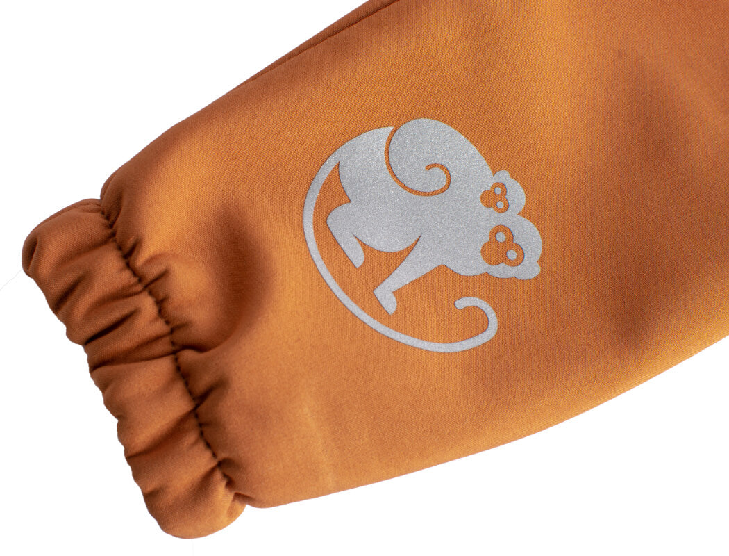 Pantalon enfant softshell avec membrane Monkey Mum® - Feuilles d’automne