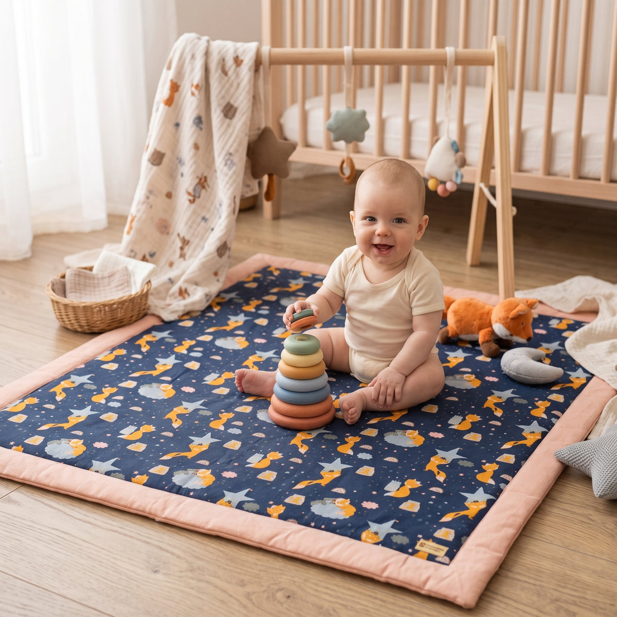 Tapis de jeu Monkey Mum® - Animaux étoilés