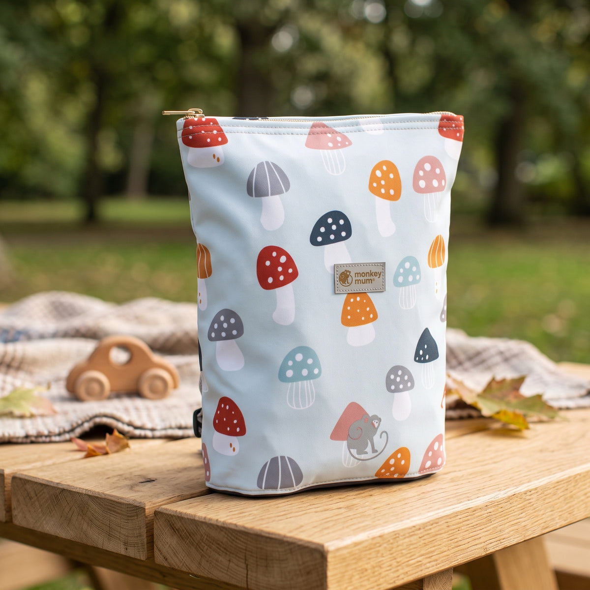 Petit sac à dos softshell pour enfant Monkey Mum® - Amanites multicolores