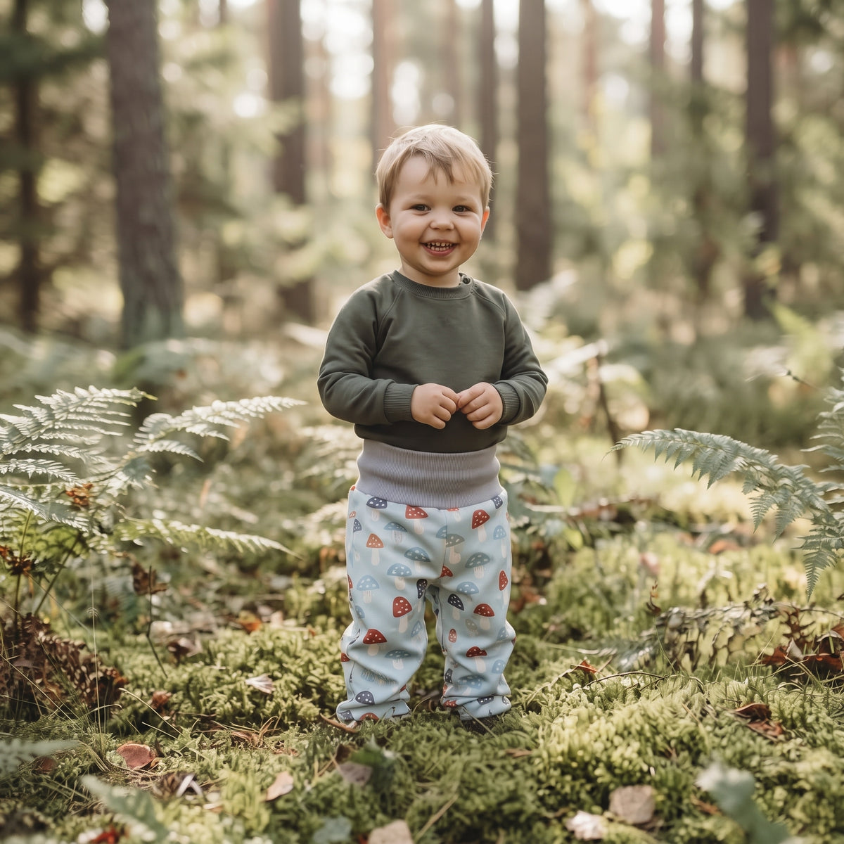 Pantalon softshell évolutif pour enfant avec membrane Monkey Mum® - Amanites multicolores