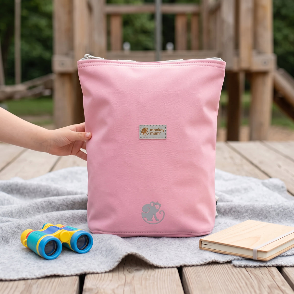 Petit sac à dos softshell pour enfant Monkey Mum® - Barbe à papa
