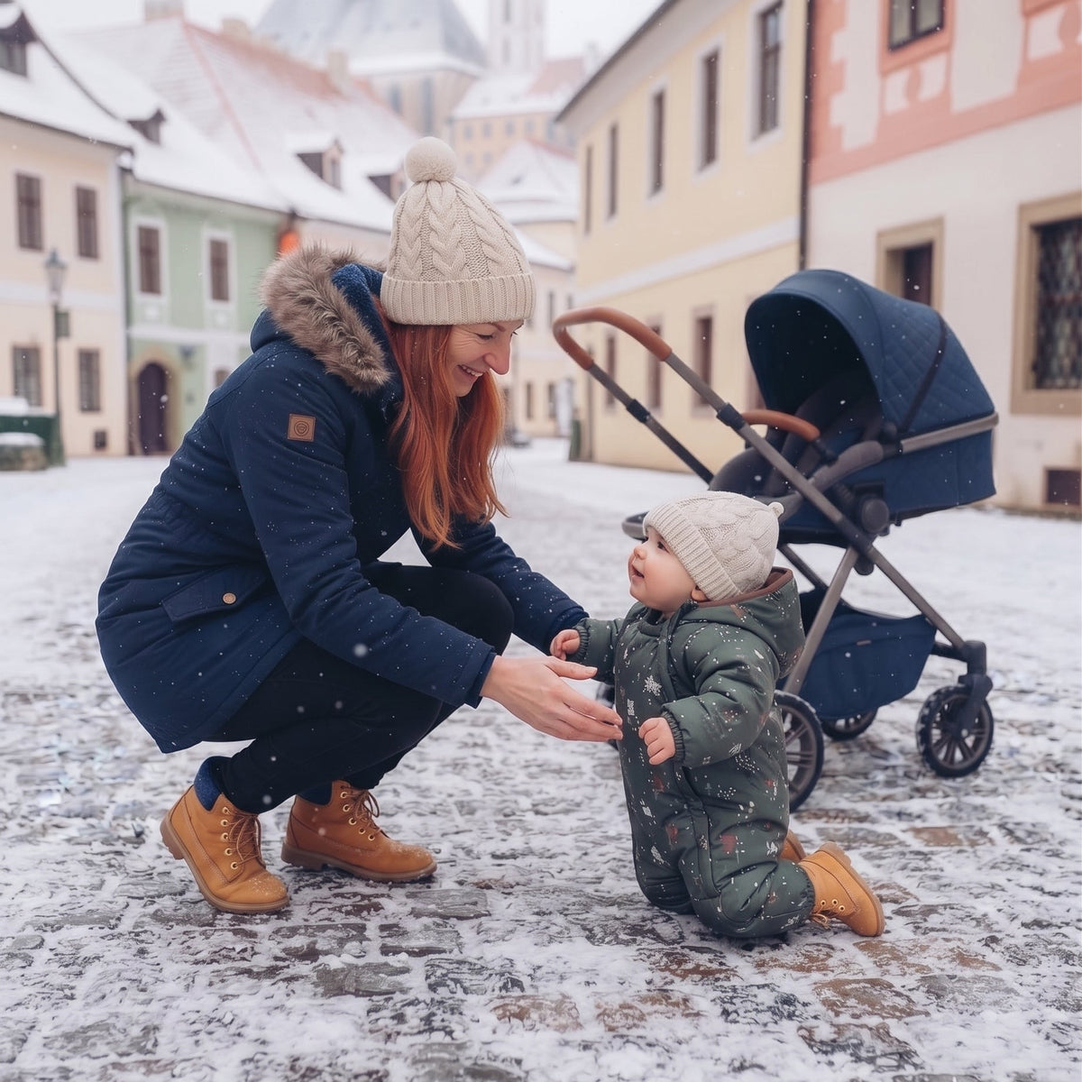 Monkey Mum® Combinaison d’hiver softshell pour enfants avec doublure en mouton - Petit chasseur kaki avec un ours - taille 62/68, 74/80