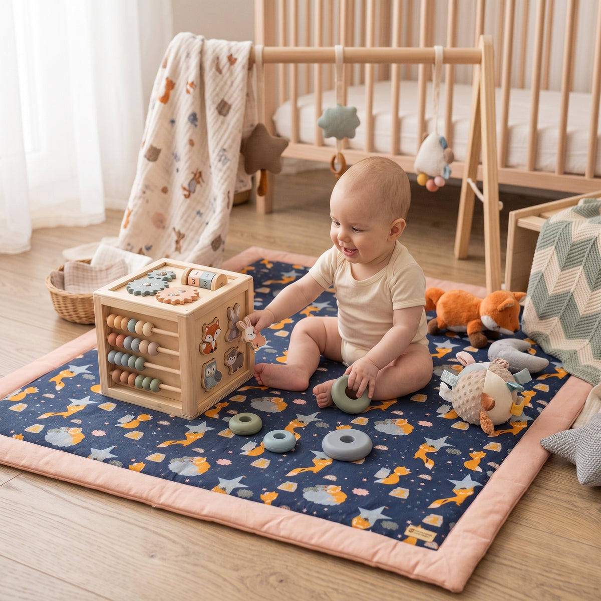 Tapis de jeu Monkey Mum® - Animaux étoilés