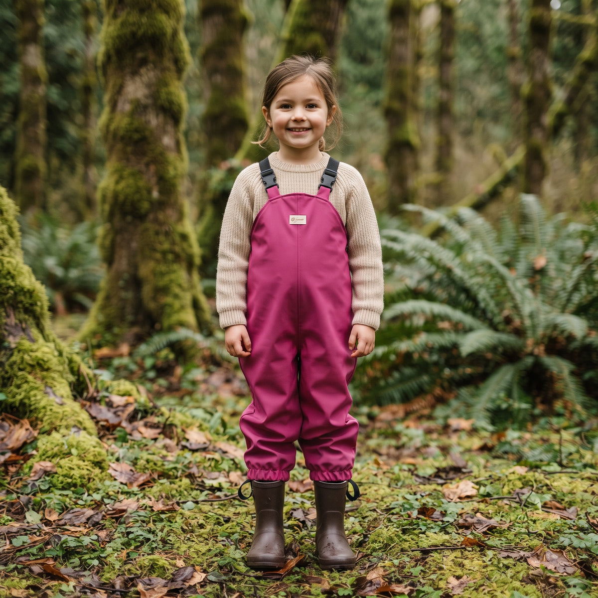Monkey Mum® Pantalon salopette softshell avec membrane - Framboise juteuse