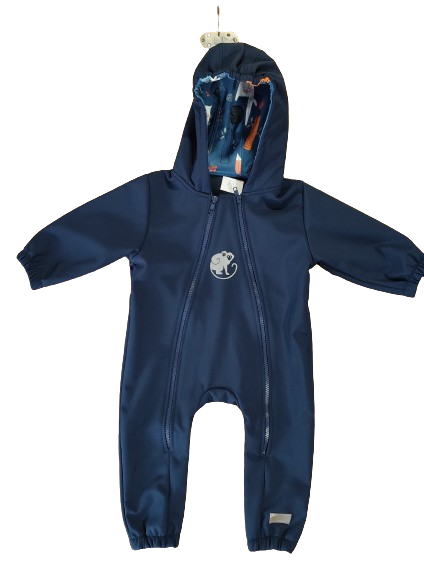 Monkey Mum® Combinaison softshell avec membrane – Ciel nocturne avec des animaux - taille 62/68, 74/80