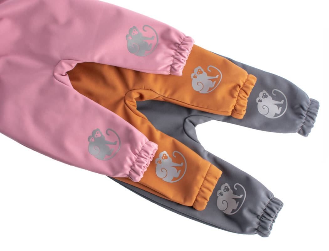 Pantalon enfant softshell avec membrane Monkey Mum® - Barbe à papa