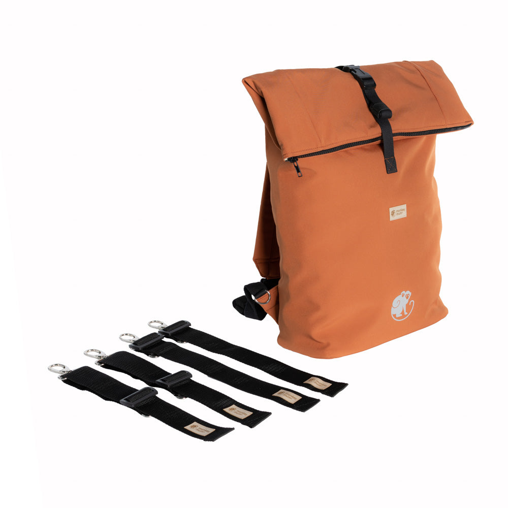 Monkey Mum® Sac à dos intégré en softshell pour porte-bébé Carrie - Feuilles d'automne