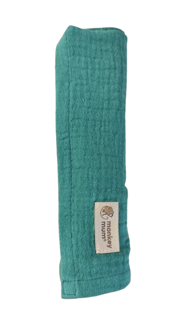 Couche en mousseline Monkey Mum® - Vert foncé