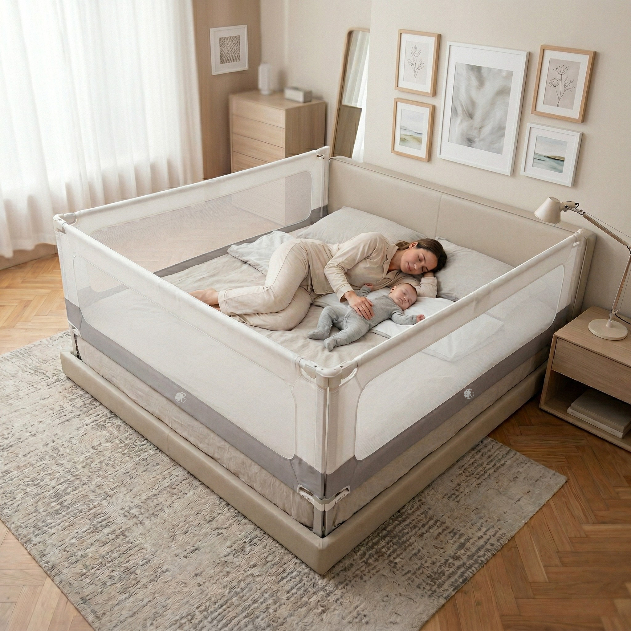 Barrière de lit et parc Monkey Mum® 2 en 1 Smart
