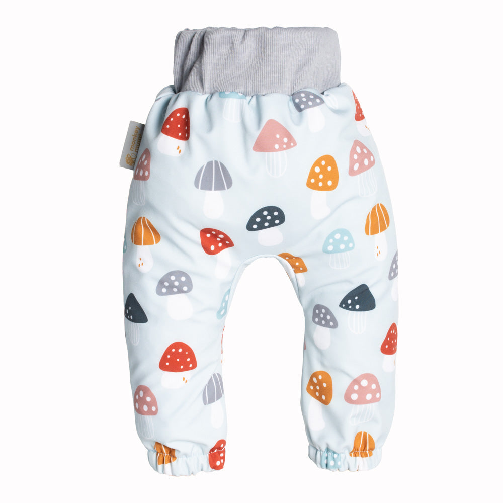 Pantalon enfant softshell avec membrane Monkey Mum® - Amanites colorées