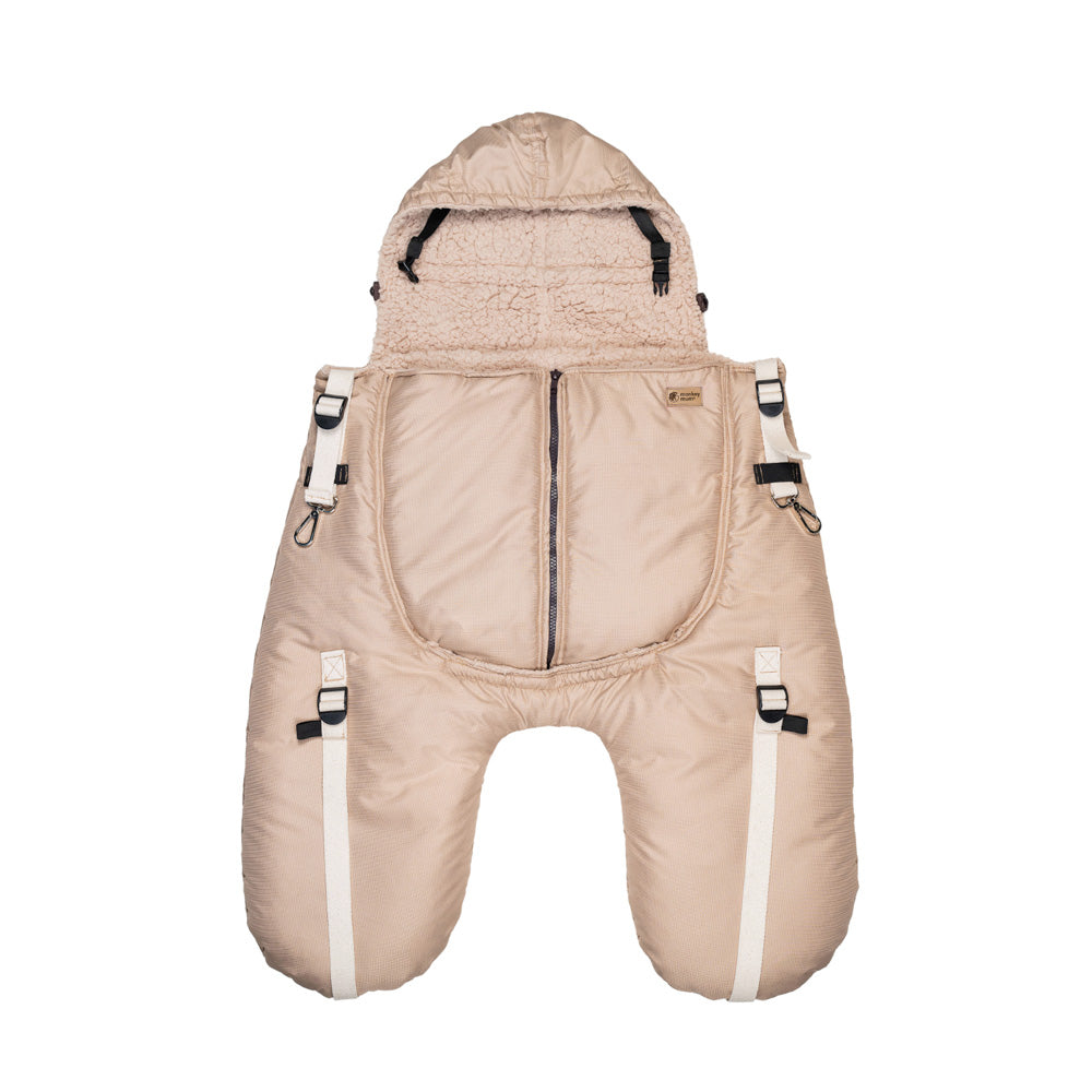 Monkey Mum® Pochette chauffante en tissu coupe-vent avec doublure en sherpa pour porte-bébé ou poussette Carrie - Petit lionceau