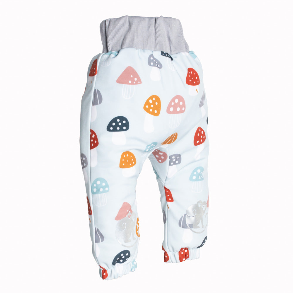 Pantalon enfant softshell avec membrane Monkey Mum® - Amanites colorées