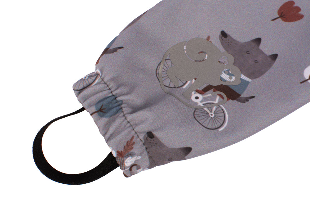 Pantalon softshell évolutif enfant avec membrane Monkey Mum® - Loups à vélo
