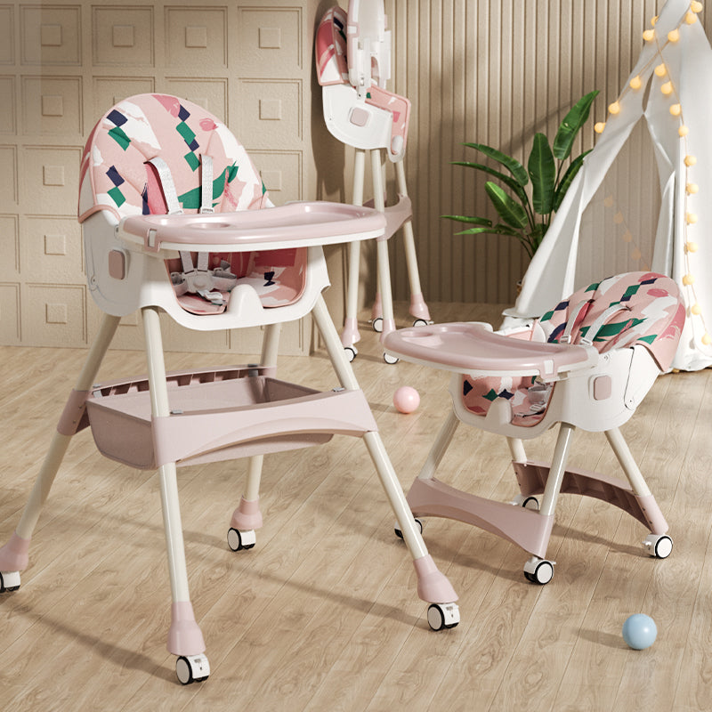 Chaise haute pour enfant 2 en 1 Comfort - Rose Ornement