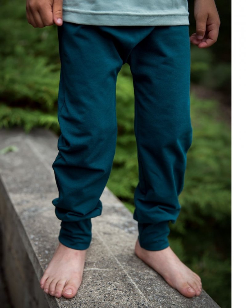 Pantalon de survêtement ample pour enfants, LIGHT, vert bouteille