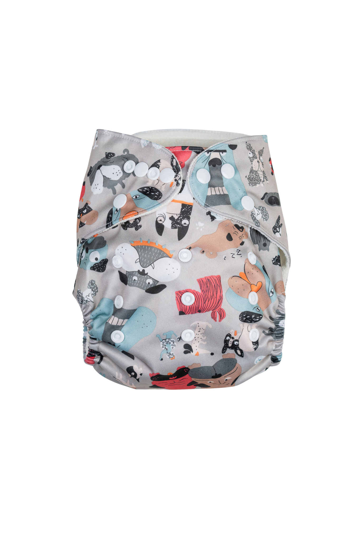 Couche lavable évolutive en bambou - Bande de bulldogs