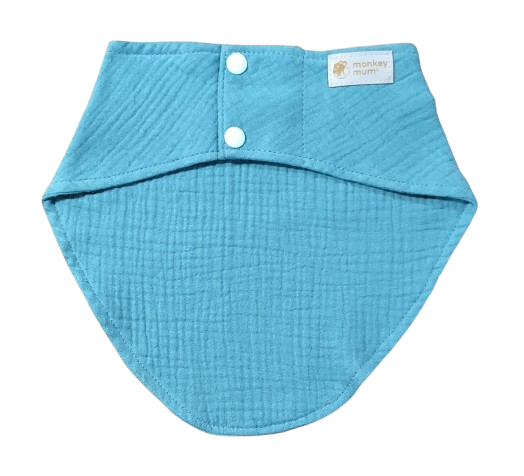 Bavoir en mousseline Monkey Mum® - Menthe