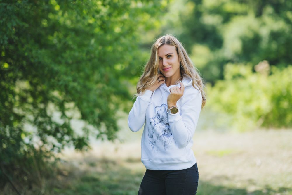 Sweat d’allaitement Monkey Mum® blanc - maman aimante