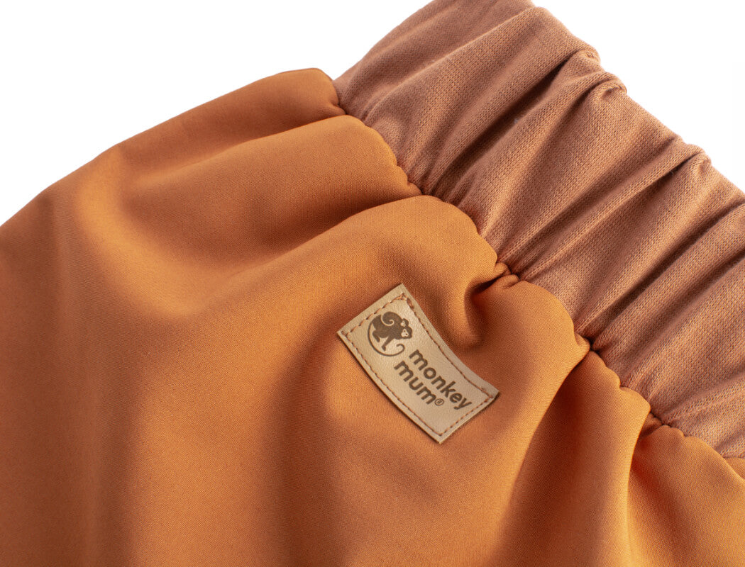 Pantalon enfant softshell avec membrane Monkey Mum® - Feuilles d’automne