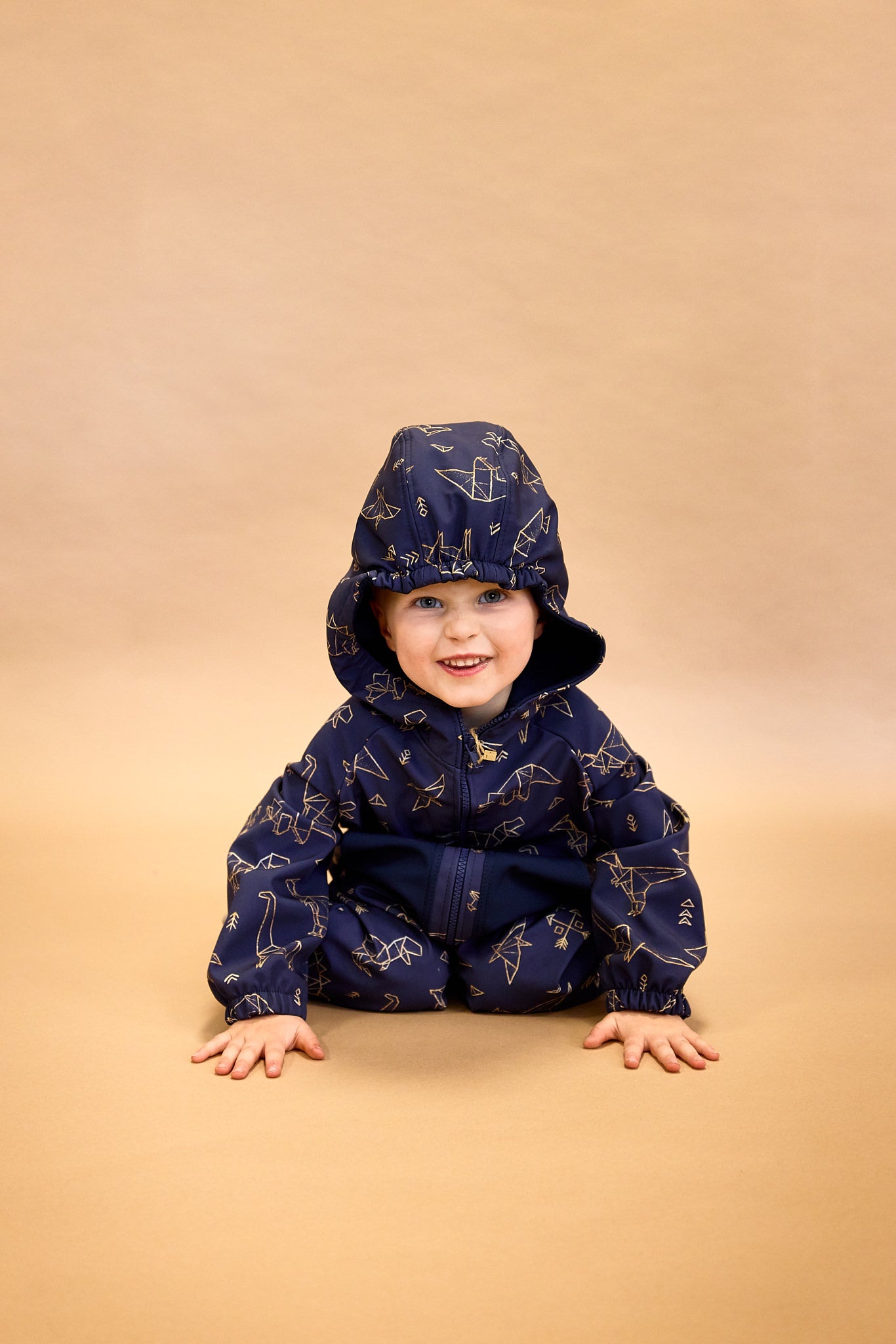 Monkey Mum® Combinaison softshell avec membrane – Ciel des dinosaures - taille 62/68, 74/80