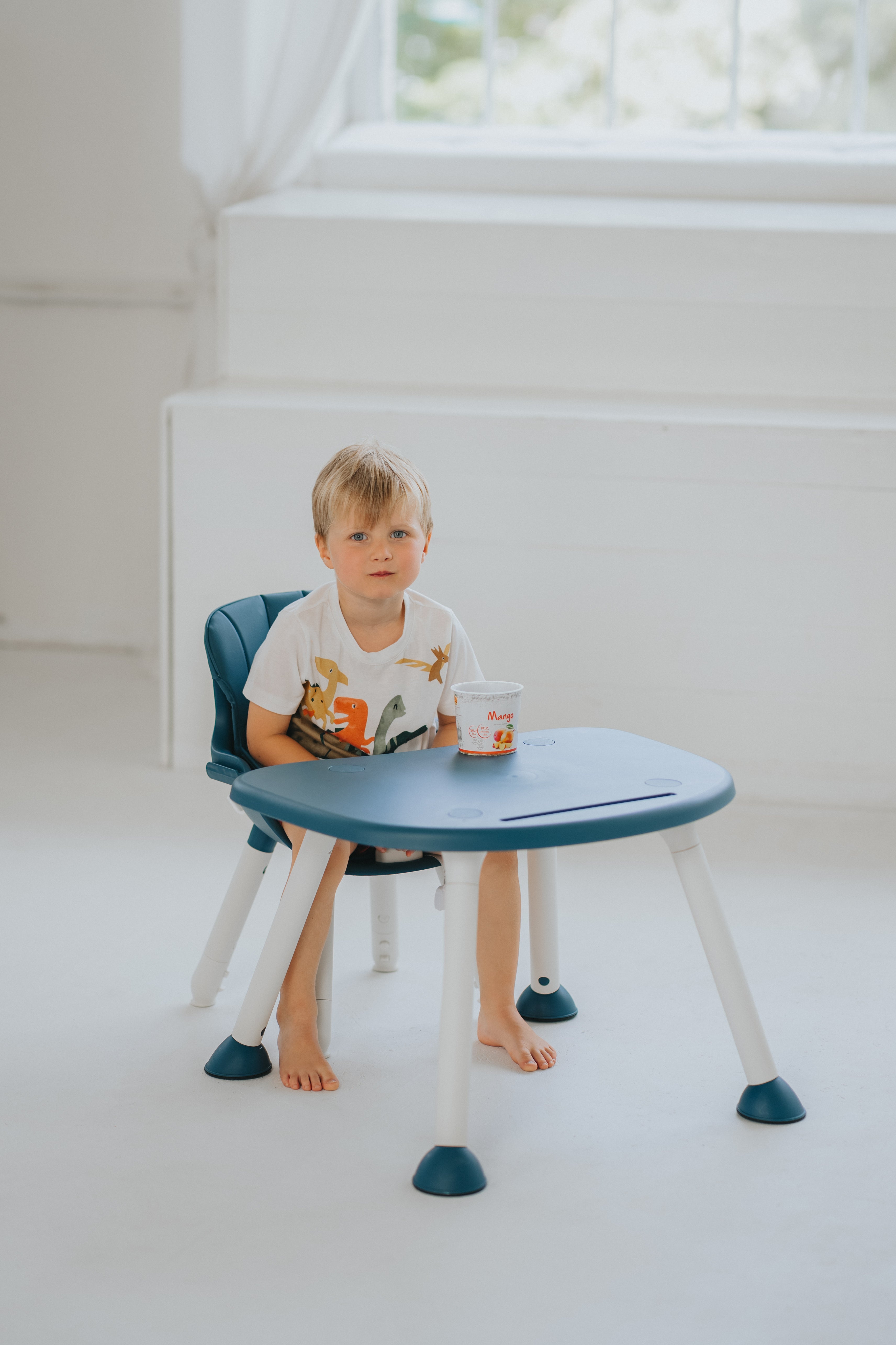 Chaise haute pour enfant 2 en 1 Grow - Bleu