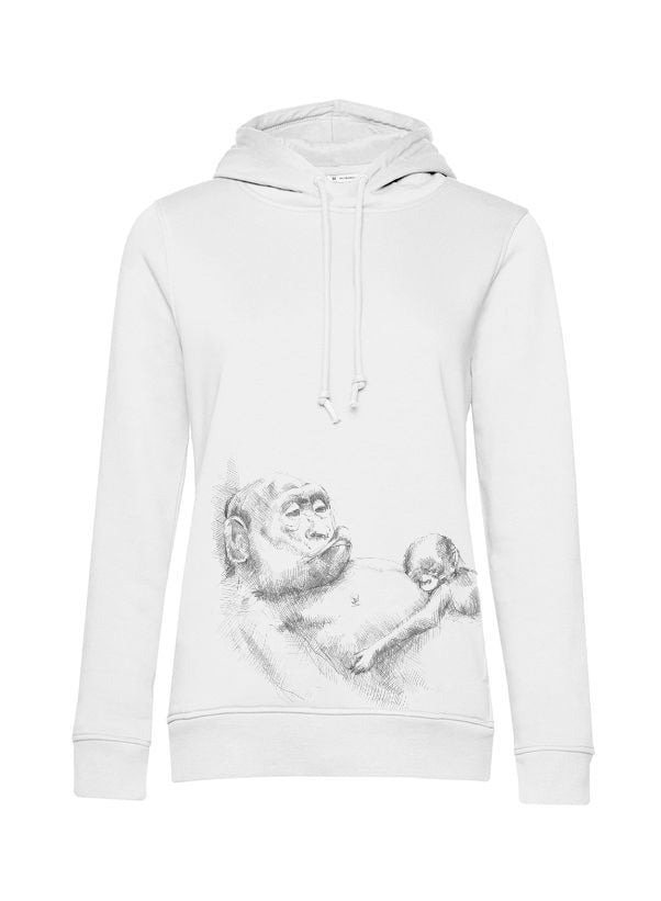 Sweat d’allaitement Monkey Mum® blanc - petit singe