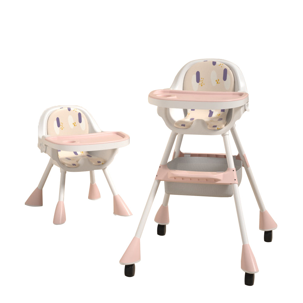 Chaise haute pour enfants 2 en 1 Simple - Cherry Blossom Pink