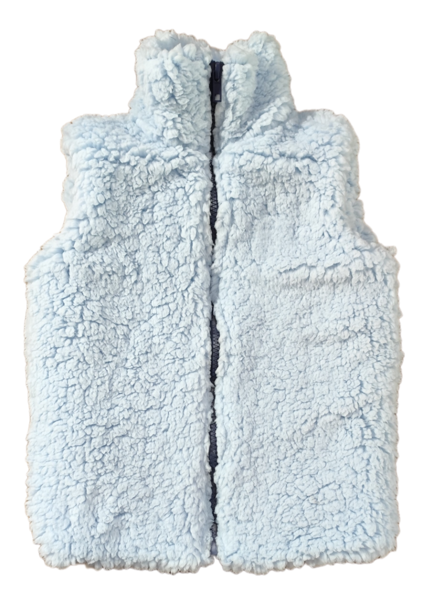 Veste en laine bouclée Monkey Mum® - Bleu clair
