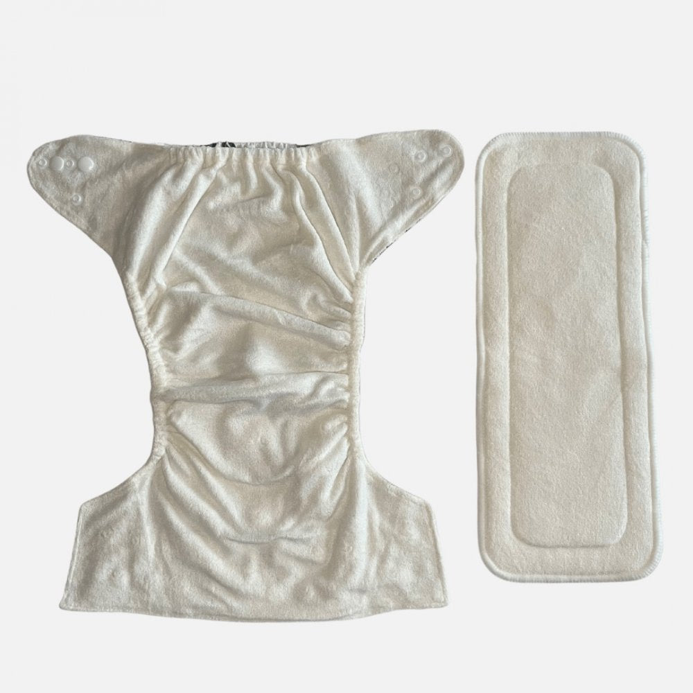 Couche lavable évolutive en bambou - Lama souriant