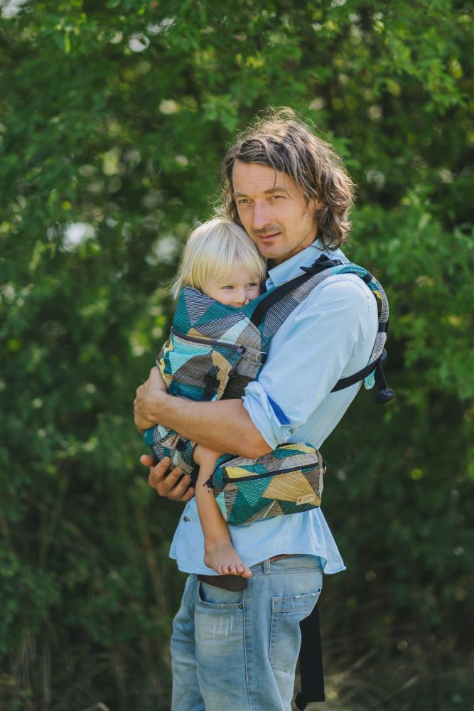 Monkey Mum® Porte-bébé évolutif ergonomique Carrie - Charme géométrique