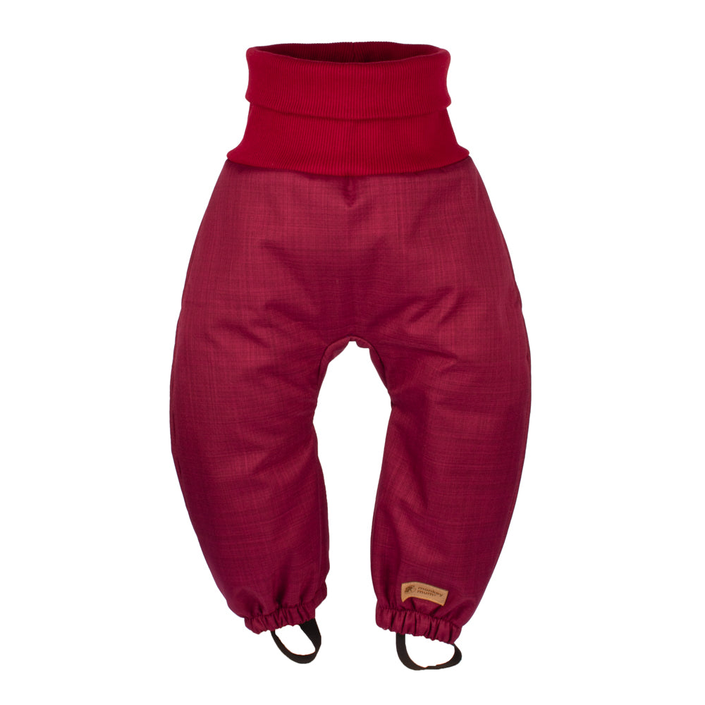 Pantalon d’hiver softshell évolutif enfant avec doublure en mouton Monkey Mum® - Petit Chaperon rouge bordeaux