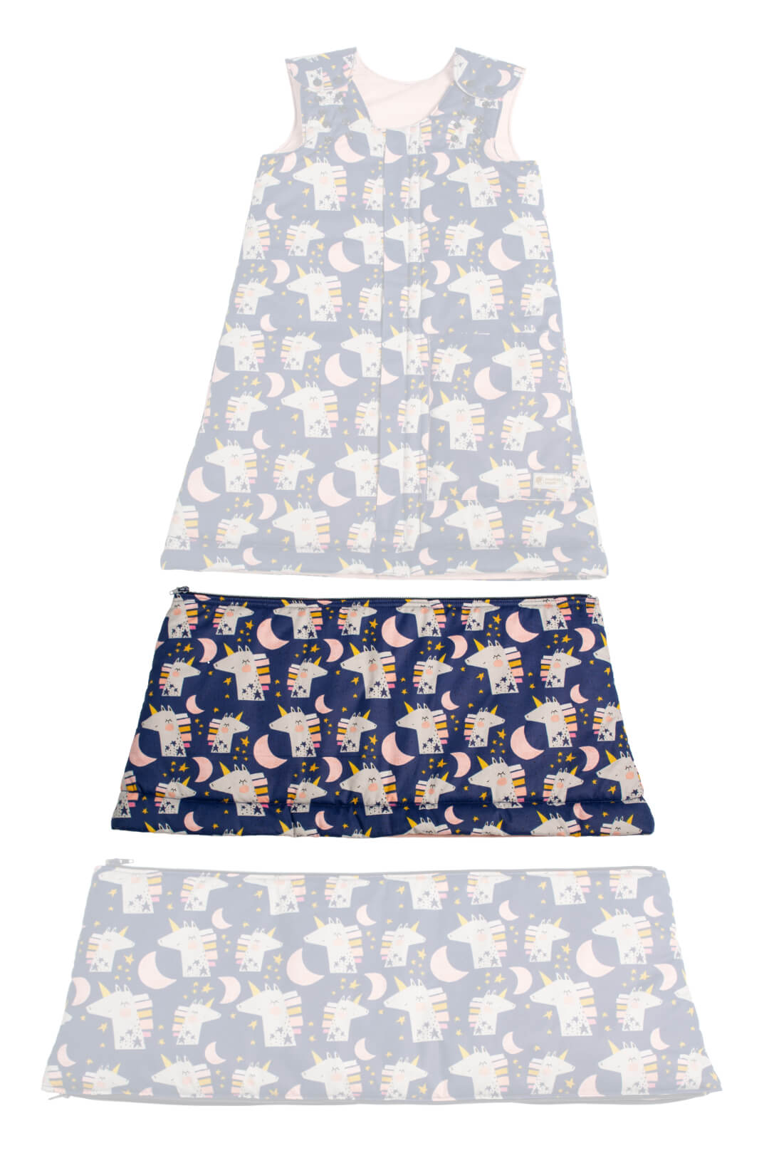 Sac de couchage évolutif d’été Monkey Mum® 0 - 4 ans - deuxième pièce supplémentaire du lot - Licorne céleste