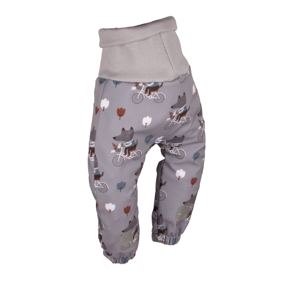 Pantalon softshell évolutif enfant avec membrane Monkey Mum® - Loups à vélo