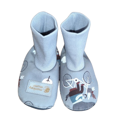 Monkey Mum® Chaussons softshell avec membrane - Loups à vélo