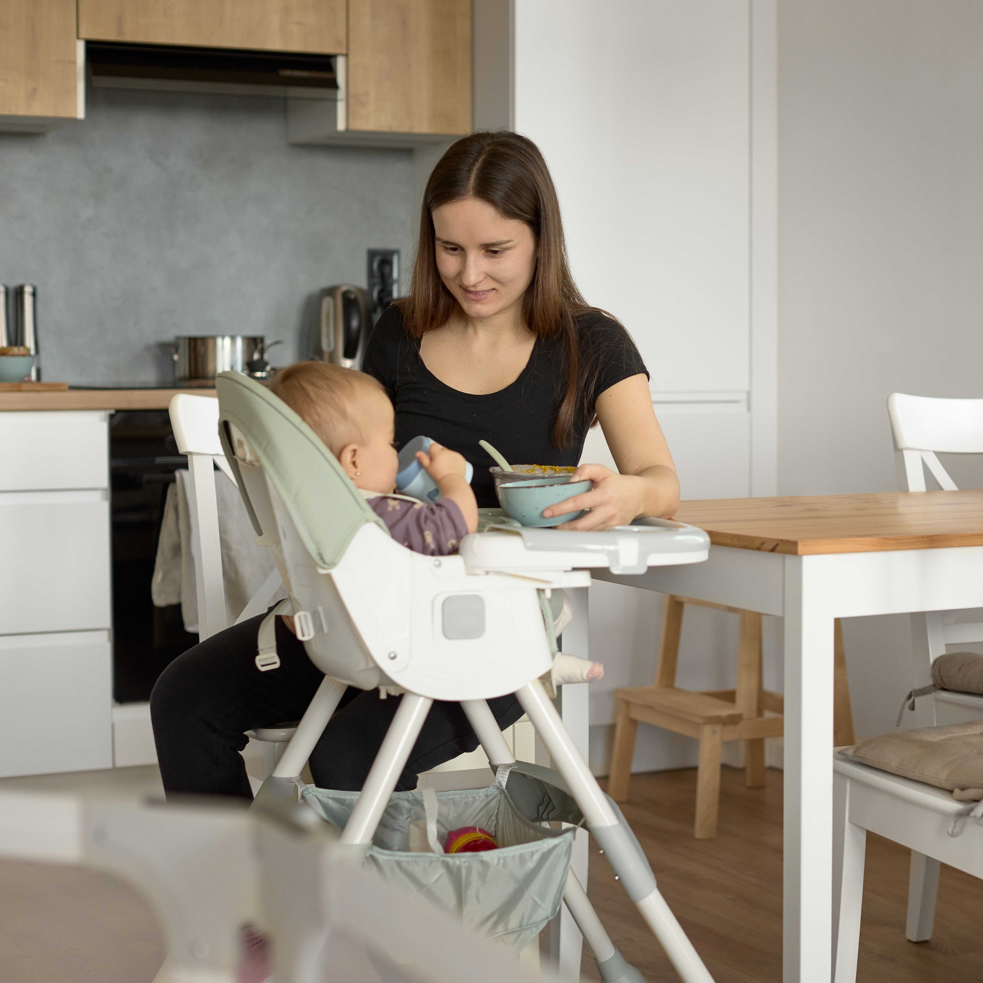 Chaise haute pour enfants 2 en 1 Comfort - Bleue