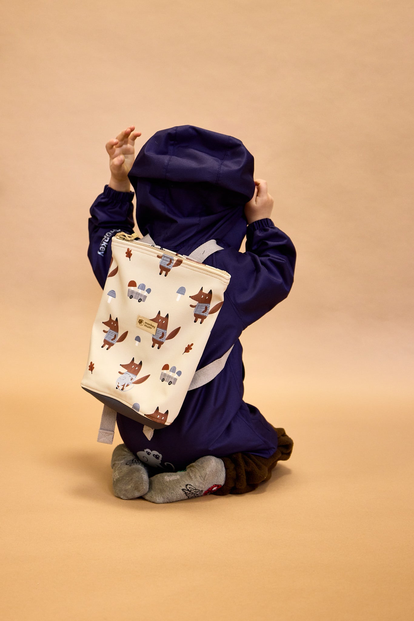 Petit sac à dos softshell pour enfant Monkey Mum® - Marron