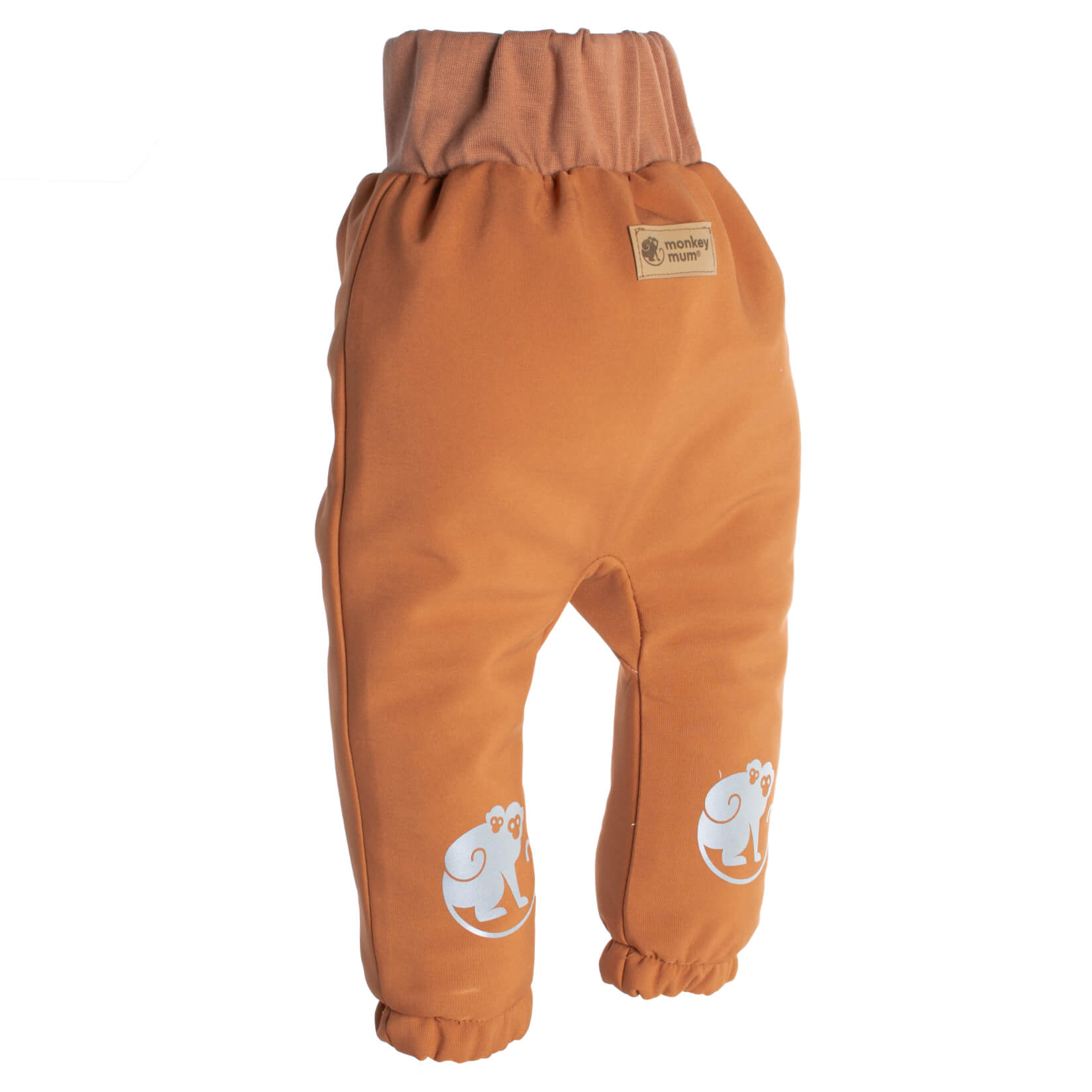 Pantalon enfant softshell avec membrane Monkey Mum® - Feuilles d’automne