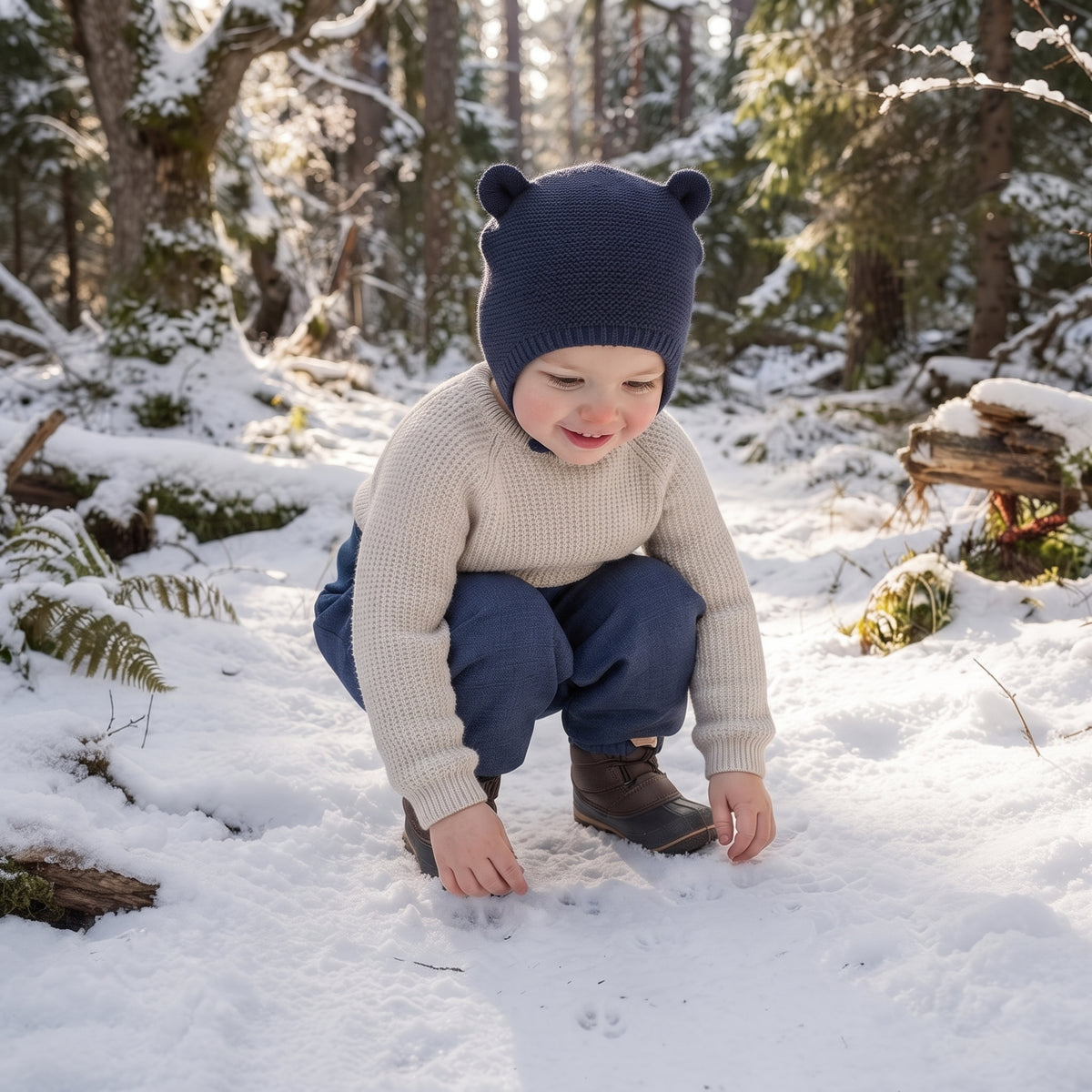 Pantalon d’hiver softshell évolutif enfant avec doublure en mouton Monkey Mum® - Veillée de conte féerique