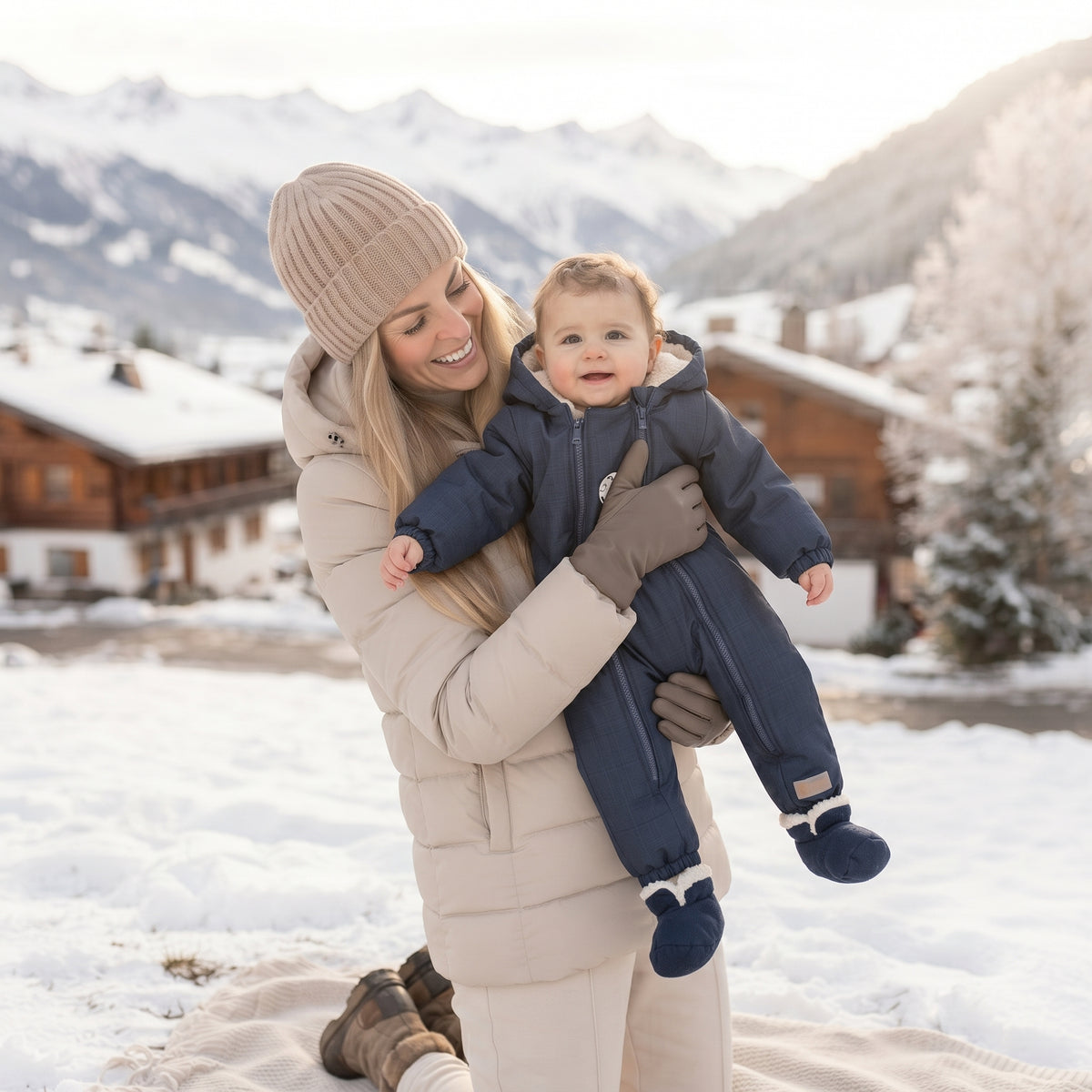 Monkey Mum® Combinaison d’hiver softshell pour enfant avec laine d’agneau - Veillée de conte de fées, 2e qualité - taille 62/68