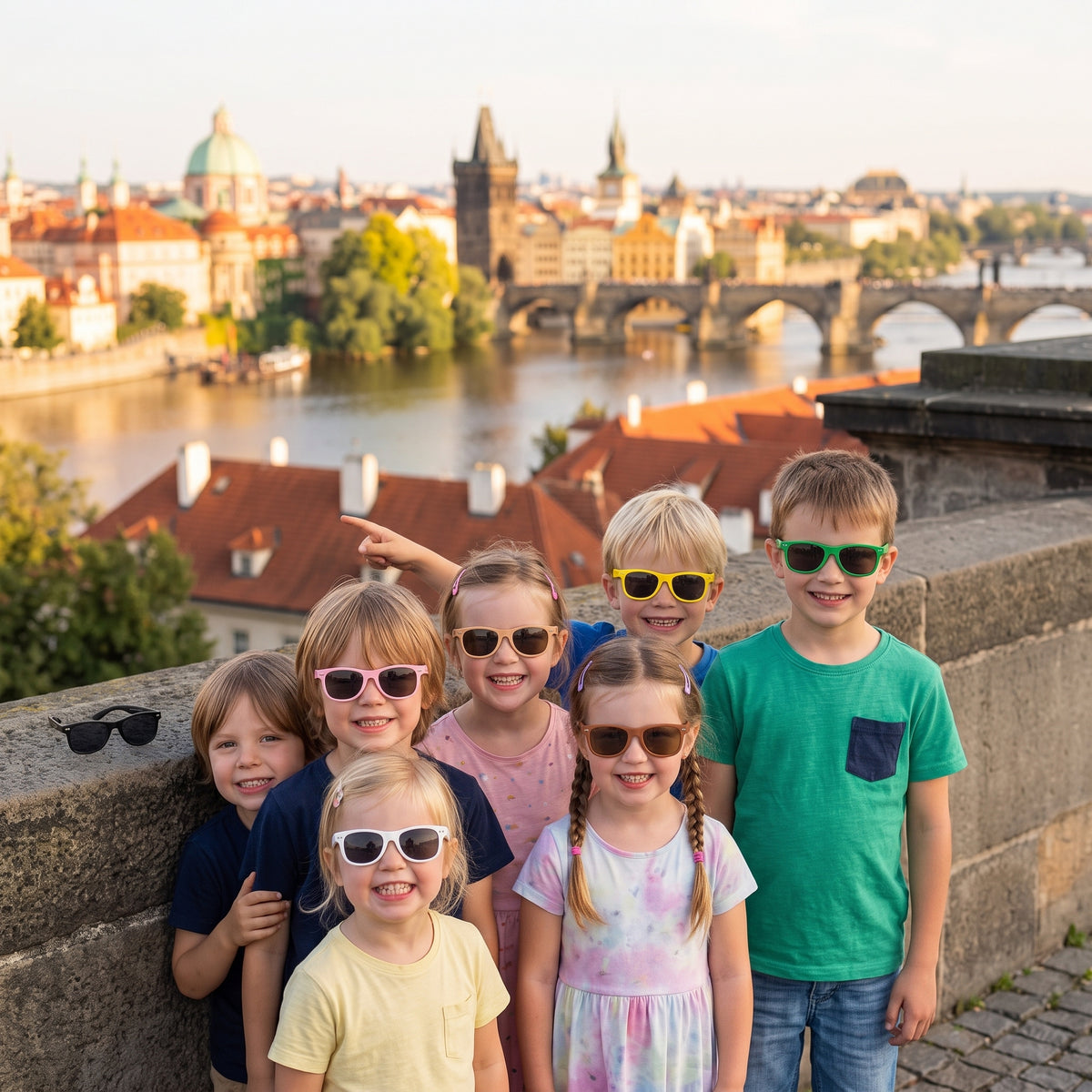Lunettes de soleil pour enfants Monkey Mum® - Surveillance de loup - plusieurs couleurs