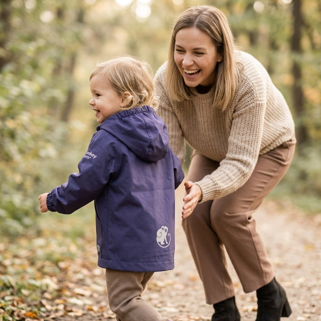 Monkey Mum® Veste coupe-vent avec manches raglan - Violet foncé
