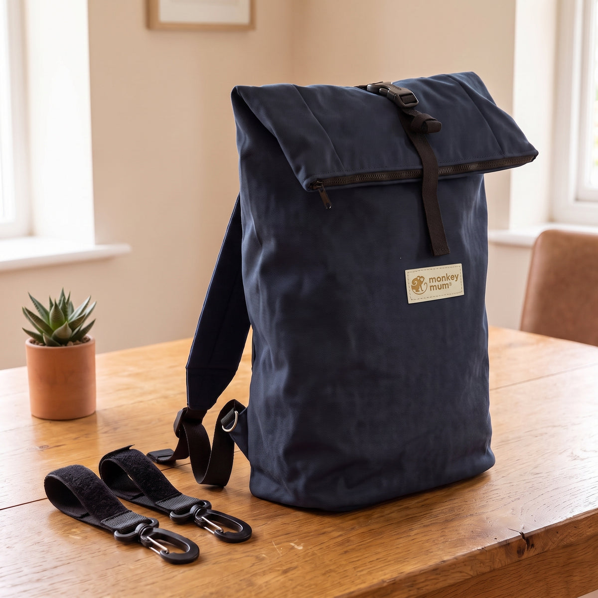 Monkey Mum® Sac à dos en softshell pour poussette – Ciel nocturne