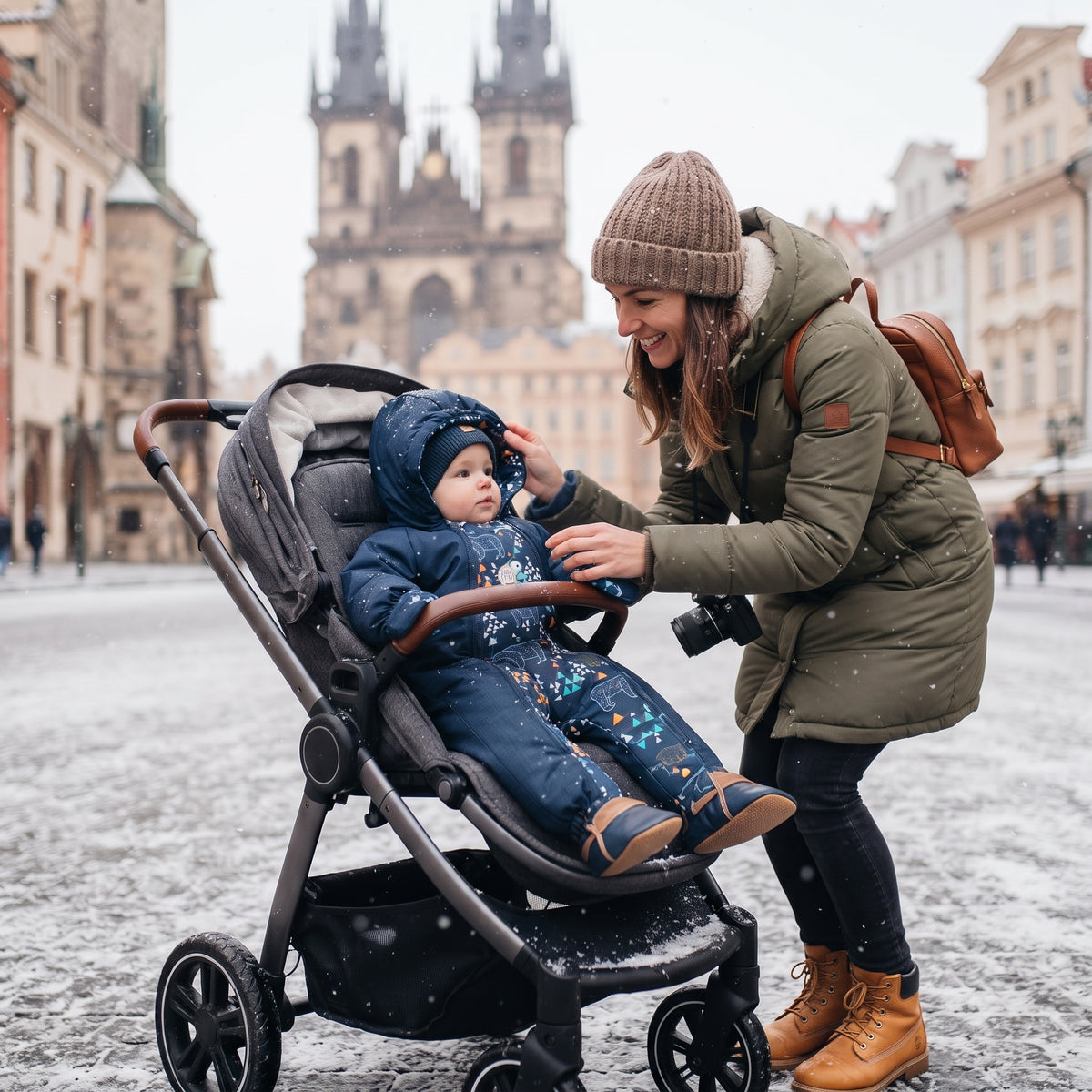 Monkey Mum® Combinaison d’hiver softshell pour enfants avec doublure en mouton - Conte du soir féerique avec un ours - taille 62/68, 74/80