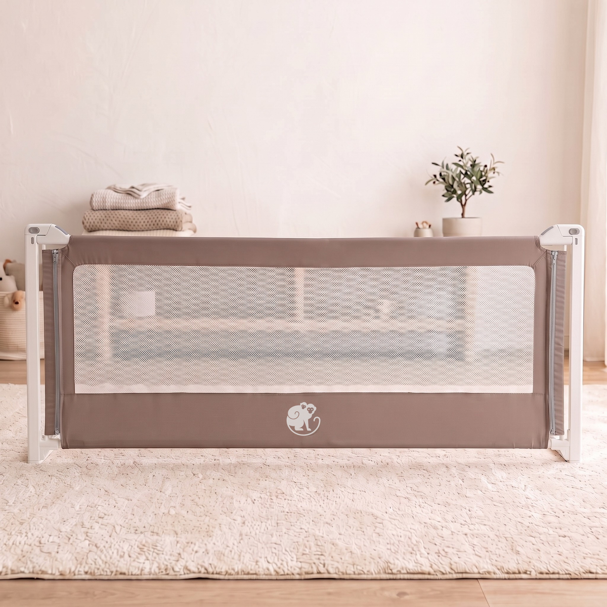 Housse pour barrière de lit Monkey Mum® Popular – Gris foncé